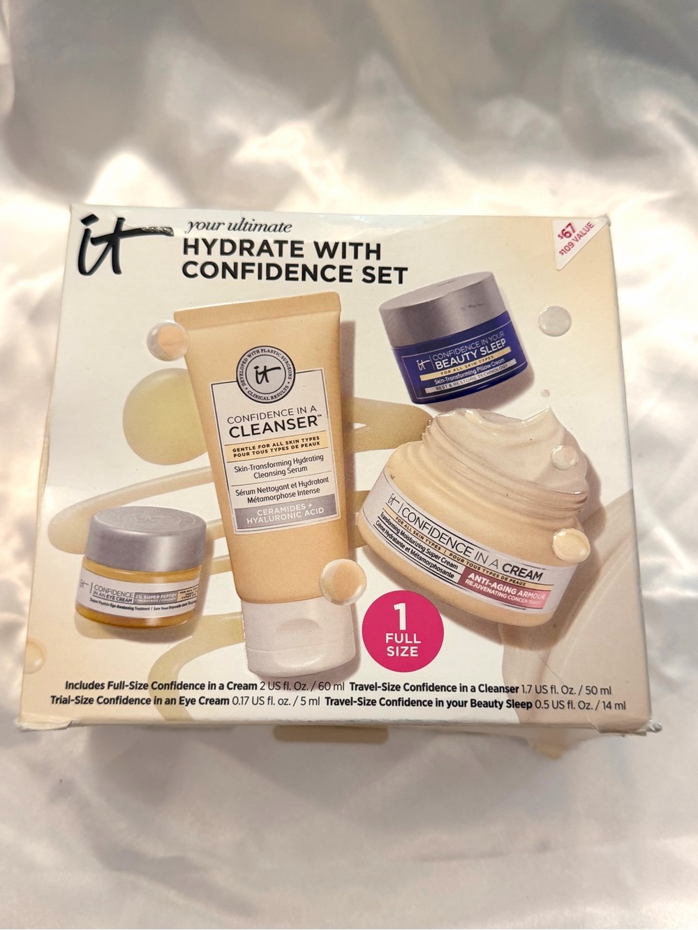 IT Cosmetics Hydrate with Confidence Anti‑Aging Skincare Set 4 Pc New